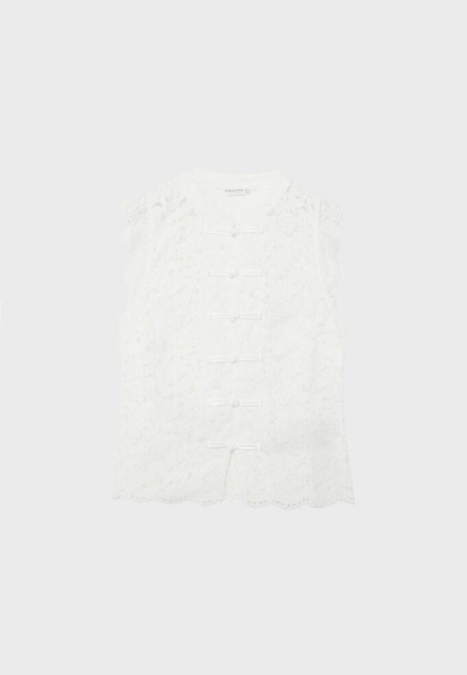Top de encaje estilo qipao Top de encaje estilo qipao