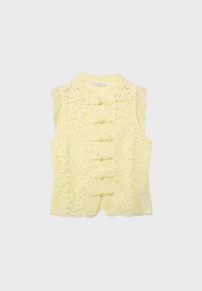 Top de encaje estilo qipao Top de encaje estilo qipao