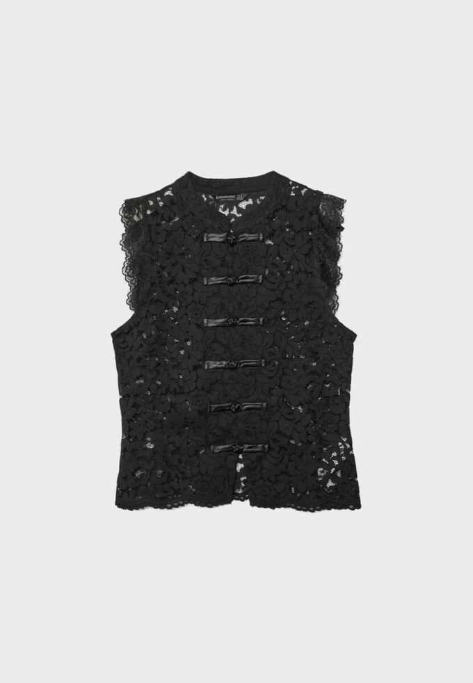 Top de encaje estilo qipao Top de encaje estilo qipao