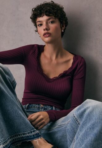 Top de encaje Seamless