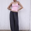 Top de punto con cuello halter Top de punto con cuello halter