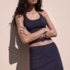 Top de punto con cuello halter Top de punto con cuello halter