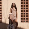 Top de punto con cuello halter Top de punto con cuello halter