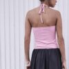 Top de punto con cuello halter Top de punto con cuello halter