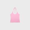 Top de punto con cuello halter Top de punto con cuello halter