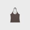 Top de punto con cuello halter Top de punto con cuello halter
