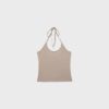 Top de punto con cuello halter Top de punto con cuello halter