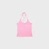 Top de punto con cuello halter Top de punto con cuello halter