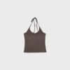 Top de punto con cuello halter Top de punto con cuello halter
