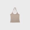 Top de punto con cuello halter Top de punto con cuello halter
