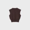 Top de punto con cuello redondo
