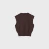 Top de punto con cuello redondo