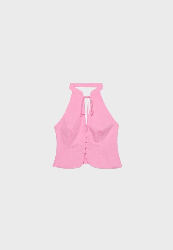 Top halter con botones estilo qipao Top halter con botones estilo qipao