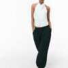 Top halter con efecto satinado Top halter con efecto satinado