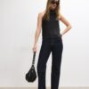 Top halter con efecto satinado Top halter con efecto satinado