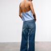 Top halter con efecto satinado Top halter con efecto satinado