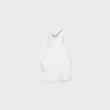 Top halter con efecto satinado Top halter con efecto satinado