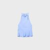 Top halter con efecto satinado Top halter con efecto satinado
