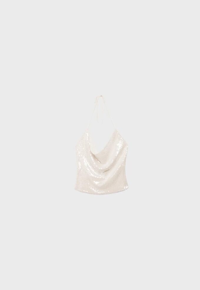 Top halter con lentejuelas Top halter con lentejuelas