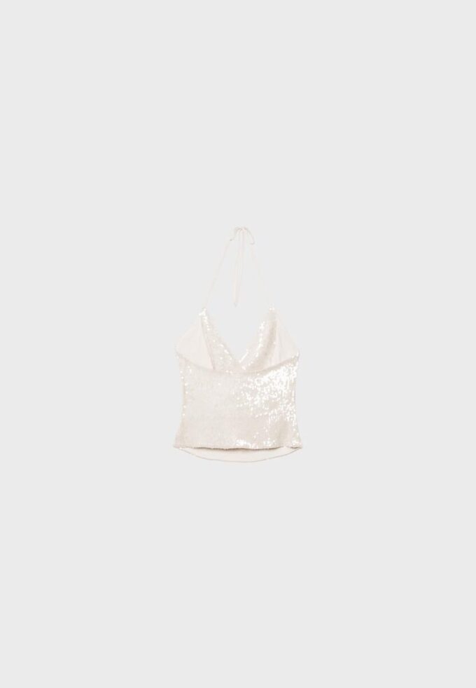 Top halter con lentejuelas Top halter con lentejuelas