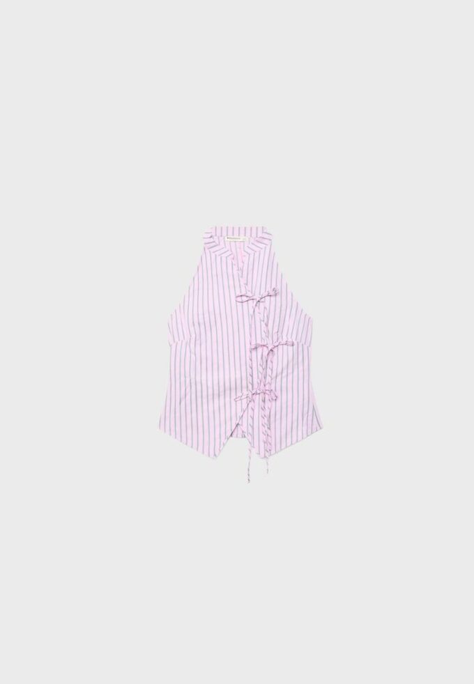 Top halter con nudo y efecto arrugado Top halter con nudo y efecto arrugado