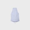 Top halter con nudo y efecto arrugado Top halter con nudo y efecto arrugado