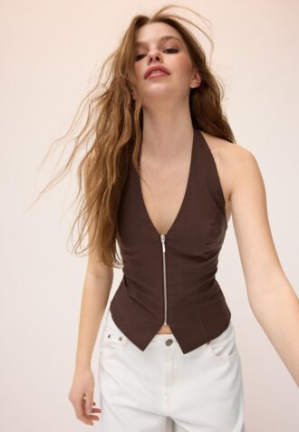 Top halter de bengalina