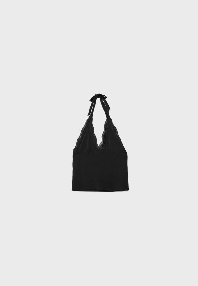 Top halter de encaje
