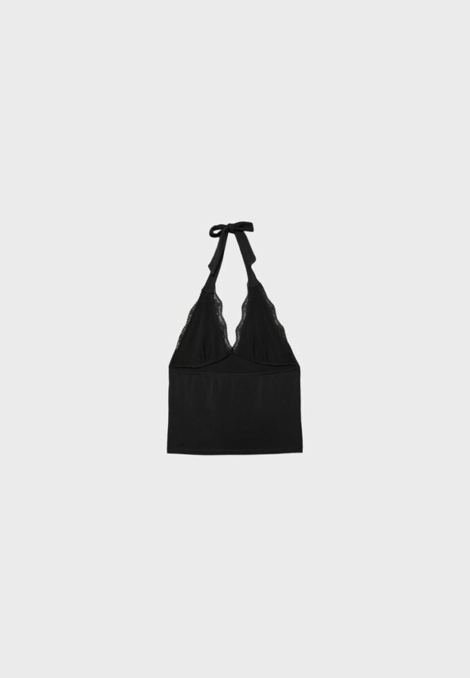 Top halter de encaje