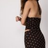 Top halter de malla con lunares Top halter de malla con lunares
