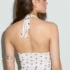 Top halter de malla con lunares Top halter de malla con lunares