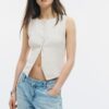 Top texturizado con botones Top texturizado con botones