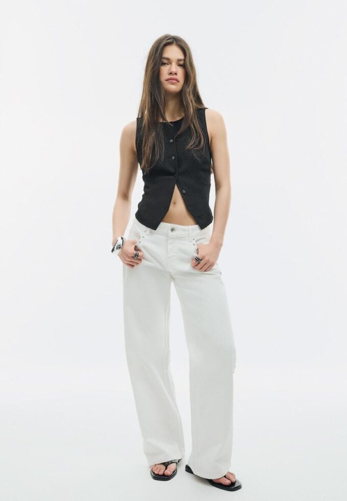 Top texturizado con botones Top texturizado con botones