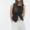 Top texturizado con botones Top texturizado con botones