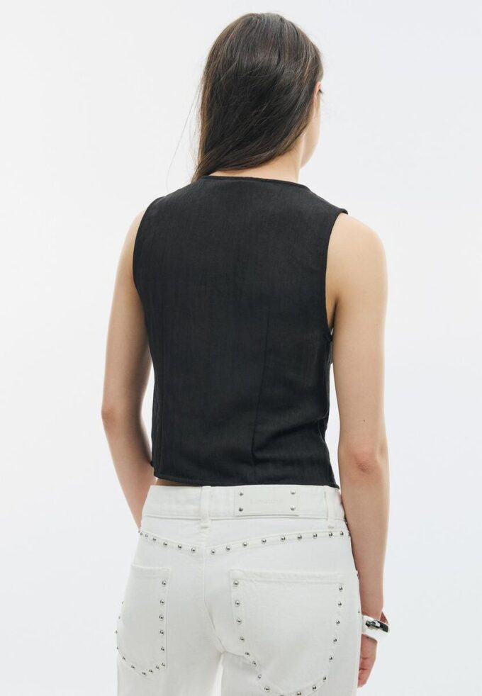 Top texturizado con botones Top texturizado con botones