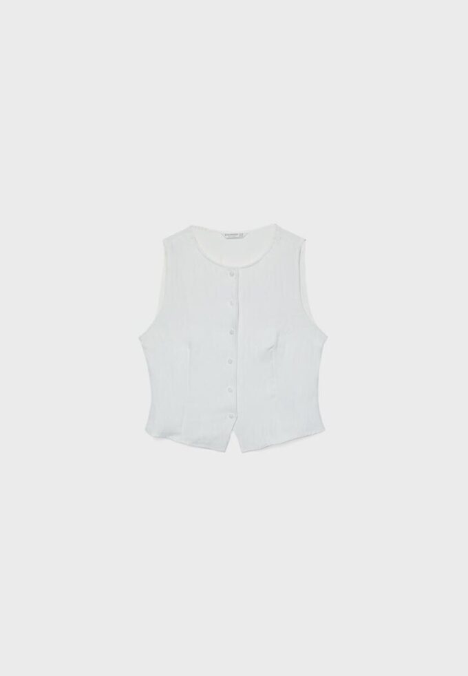 Top texturizado con botones Top texturizado con botones