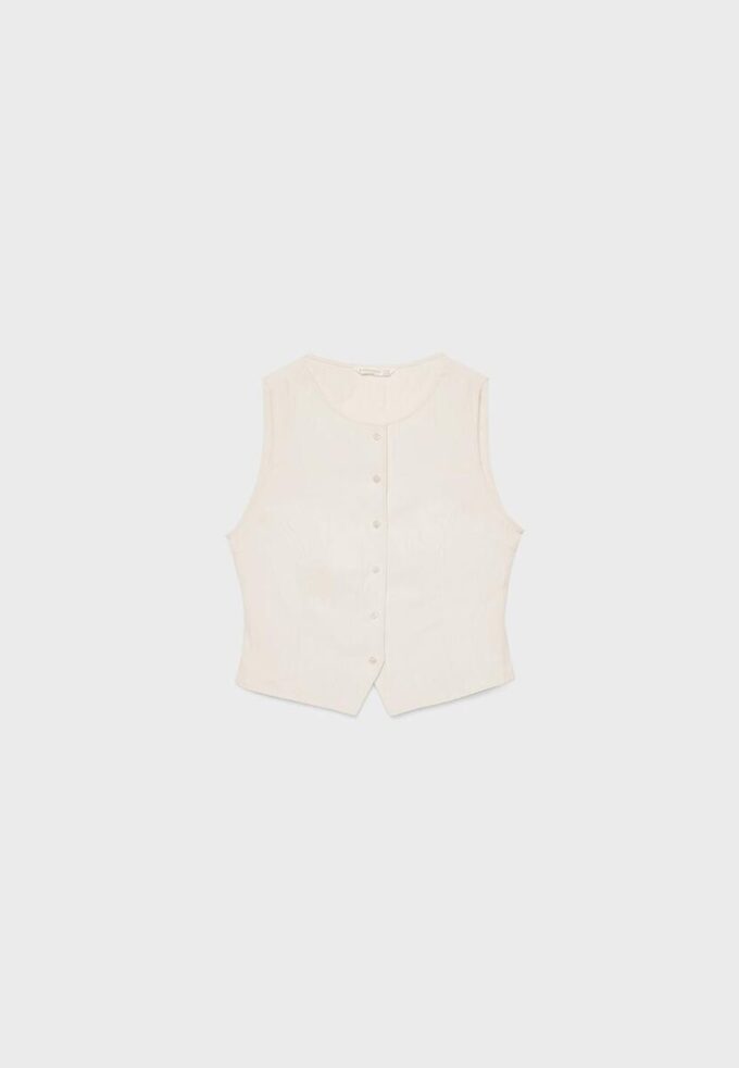 Top texturizado con botones Top texturizado con botones