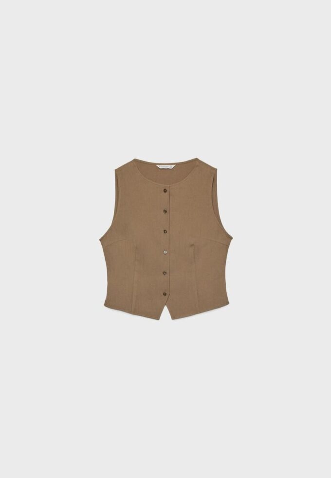 Top texturizado con botones Top texturizado con botones