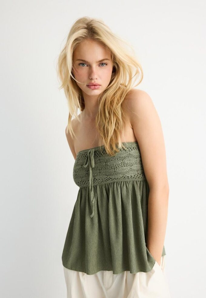 Tops bandeau de croché Tops bandeau de croché