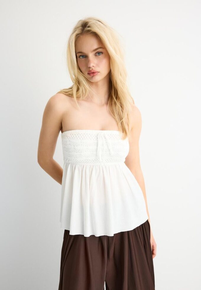 Tops bandeau de croché Tops bandeau de croché