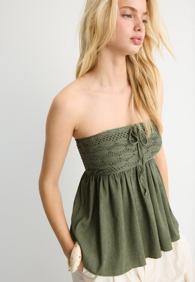Tops bandeau de croché Tops bandeau de croché