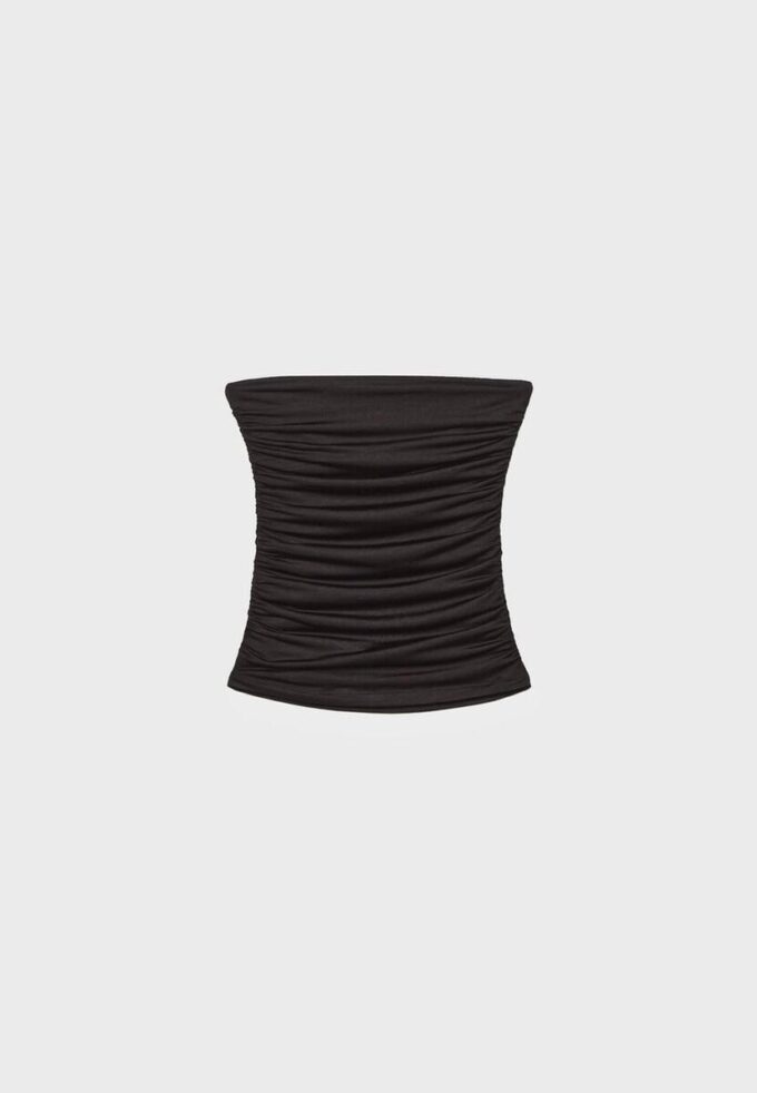 Tops bandeau drapeados con detalle en V Tops bandeau drapeados con detalle en V