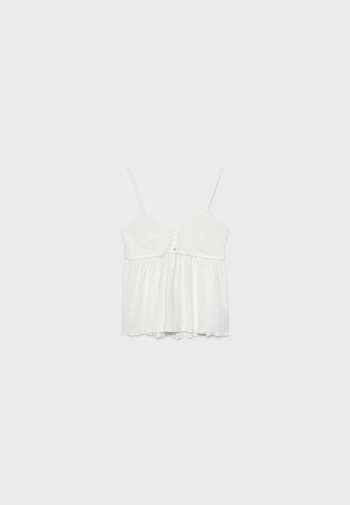 Tops de croché con volantes Tops de croché con volantes