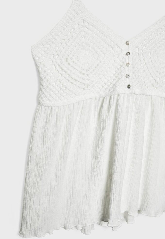 Tops de croché con volantes Tops de croché con volantes