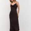 Vestido camisola de satén Vestido camisola de satén