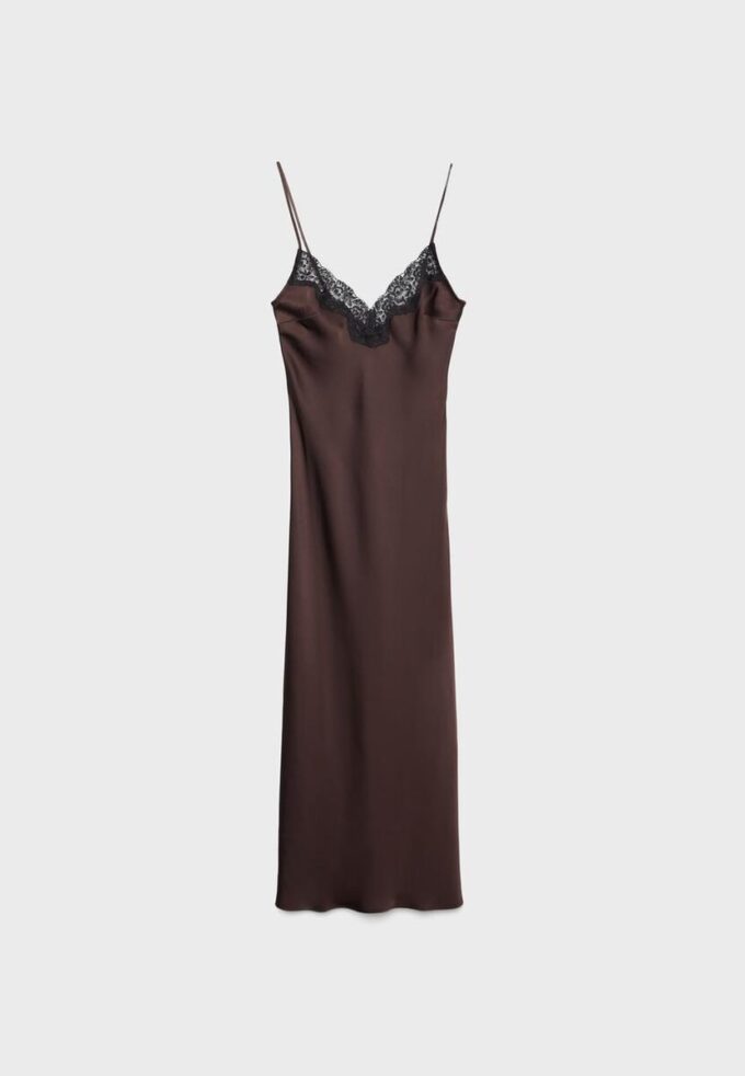 Vestido camisola de satén Vestido camisola de satén