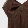 Vestido corto asimétrico de satén Vestido corto asimétrico de satén
