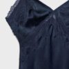 Vestido corto asimétrico de satén Vestido corto asimétrico de satén