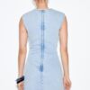 Vestido corto de denim con pedrería Vestido corto de denim con pedrería