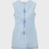 Vestido corto de denim con pedrería Vestido corto de denim con pedrería